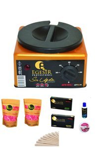 Ege Sir 1+1 Boncuk Ağda Makinesi + 2xPudralı Boncuk Ağda + 2xKalıp Ağda + Spatula + Temizleme Yağı + Ağda Bezi