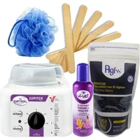 Depiroll Jüpiter 1+1 Boncuk Ağda Makinesi + Boncuk Ağda + Spatula + Temizleme Yağı + Lif