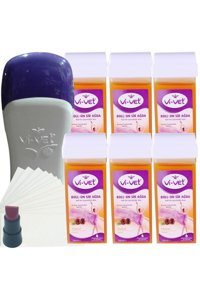 Vi-Vet 1+1 Roll-On Ağda Makinesi + 6xNaturel Kartuş Ağda + Ağda Bezi