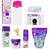 Sesu 1+1 Boncuk Ağda Makinesi + Boncuk Ağda + Spatula + Kartuş Ağda + Ağda Bezi + Temizleme Yağı