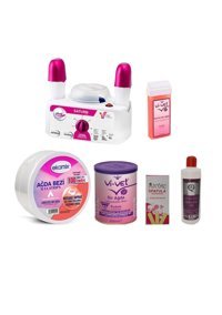 Vivol Jüpiter 2+1 Ağda Makinesi + Vivet Sir Ağda 800 G + Kartuş Ağda Seti