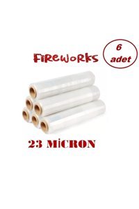 Fireworks 20000 cm Sanayi Tipi Palet Streç Film 6 Adet