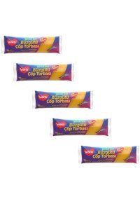 Viora Limon Kokulu Büzgülü Büyük Boy 65x70 cm Çöp Poşeti 5x10 Adet Sarı