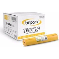 Birpack Plastik Atık Battal Boy 72x95 cm Çöp Poşeti 20 Adet Sarı