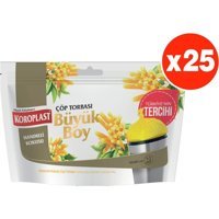Koroplast Hanımeli Kokulu Büyük Boy 65x80 cm Çöp Poşeti 10x25 Adet Sarı