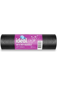 İdeal Orta Boy 55x60 cm Çöp Poşeti 10 Adet Siyah