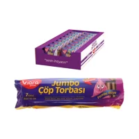 Vioraplast Jumbo Boy 80x110 cm Çöp Poşeti 24 Adet Mavi