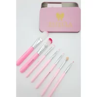 Hello Estel'la Kitty 7'li Allık Eyeliner Far Makyaj Fırça Seti Pembe