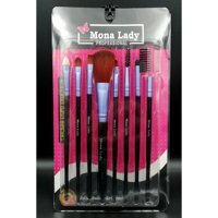Mona Lady No:34 8'li Allık Eyeliner Far Makyaj Fırça Seti Gold