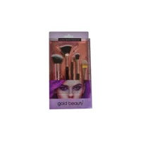 Gold Beauty No:488 5'li Allık Eyeliner Far Makyaj Fırça Seti