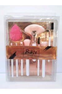 Roesia Rose 8'li Allık Eyeliner Far Makyaj Fırça Seti