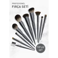 Alix Avien 10'lu Allık Eyeliner Far Makyaj Fırça Seti