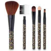 Eklips Leopar 5'li Allık Eyeliner Far Makyaj Fırça Seti