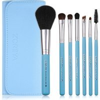 Zoreya 7'li Allık Eyeliner Far Makyaj Fırça Seti Mavi