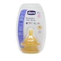 Chicco Wellbeing Kauçuk 2 Ay+ Orta Akışlı Geniş Ağızlı Biberon Emziği