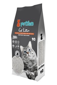 Petfan Kokusuz Topaklanan İnce Taneli Aktif Karbonlu Bentonit Kedi Kumu 10 lt