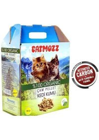 Catmozz Kokusuz Topaklanan Kalın Taneli Aktif Karbonlu Bentonit Kedi Kumu 10 lt