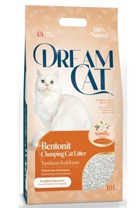 Dream Cat Vanilya Kokulu Topaklanan Kalın Taneli Bentonit Kedi Kumu 10 lt