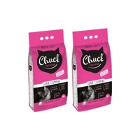 Chuck Bebek Pudrası Kokulu Topaklanan İnce Taneli Bentonit Kedi Kumu 2x5 lt