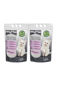 Kitty Max Lavanta Kokulu Topaklanan İnce Taneli Bentonit Kedi Kumu 2x10 lt