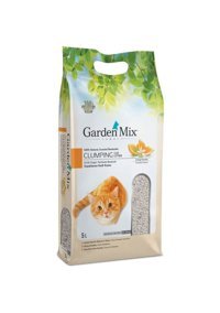 Garden Mix Portakal Kokulu Topaklanan İnce Taneli Bentonit Kedi Kumu 5 lt