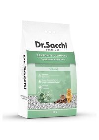 Dr. Sacchi Fresh Topaklanan İnce Taneli Bentonit Kedi Kumu 10 lt