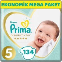 Prima Premium Care 5 Numara Cırtlı Bebek Bezi 134 Adet