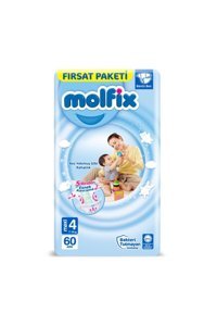 Molfix 4 Numara Cırtlı Bebek Bezi 60 Adet
