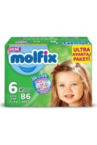 Molfix 6 Numara Cırtlı Bebek Bezi 86 Adet
