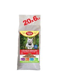 Bonny Nice Doğal Topaklanan Kalın Taneli Çam Pellet Kedi Kumu 20x6 lt