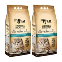 My Cat Marsilya Sabunu Kokulu Topaklanan İnce Taneli Bentonit Kedi Kumu 2x10 lt