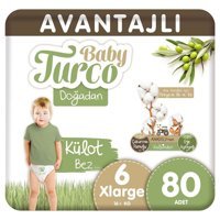Baby Turco Doğadan 6 Numara Organik Külot Bebek Bezi 80 Adet