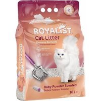 Royalist Bebek Pudrası Kokulu Topaklanan İnce Taneli Bentonit Kedi Kumu 10 lt
