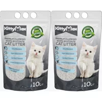 Kitty Max Marsilya Sabunu Kokulu Topaklanan Kalın Taneli Bentonit Kedi Kumu 2x10 lt
