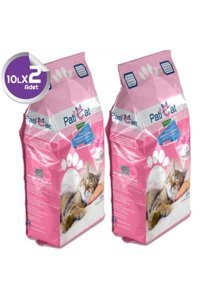 Pati Cat Bebek Pudrası Kokulu Topaklanan İnce Taneli Bentonit Kedi Kumu 2x10 lt
