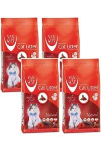 Van Cat Kokusuz Topaklanan İnce Taneli Bentonit Kedi Kumu 4x5 lt