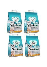 Sanicat Vanilya ve Mandalina Kokulu Topaklanan İnce Taneli Bentonit Kedi Kumu 4x10 lt