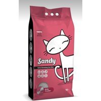 Sandy Bebek Pudrası Kokulu Topaklanan İnce Taneli Bentonit Kedi Kumu 10 lt
