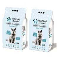 Magic Sand Marsilya Sabunu Kokulu Topaklanan Kalın Taneli Bentonit Kedi Kumu 2x10 lt