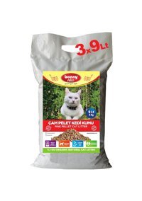 Bonny Nice Doğal Topaklanan Kalın Taneli Çam Pellet Kedi Kumu 3x9 lt