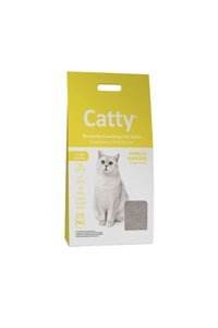 Catty Vanilya Kokulu Topaklanan İnce Taneli Bentonit Kedi Kumu 10 lt