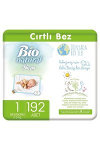 Sleepy Bio Natural Yenidoğan Organik Göbek Oyuntulu Cırtlı Bebek Bezi 192 Adet