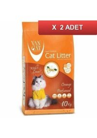 Van Cat Portakal Kokulu Topaklanan İnce Taneli Bentonit Kedi Kumu 2x10 lt