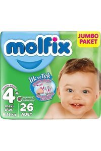 Molfix Maxi Plus 4+ Numara Cırtlı Bebek Bezi 26 Adet
