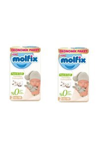 Molfix Pure&Soft 2 Numara Organik Cırtlı Bebek Bezi 2x44 Adet
