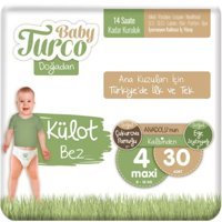 Baby Turco Doğadan 4 Numara Organik Külot Bebek Bezi 30 Adet
