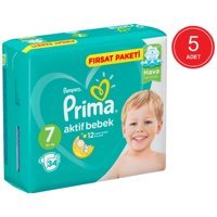 Prima Aktif Bebek 7 Numara Cırtlı Bebek Bezi 5x34 Adet