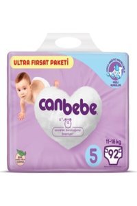 Canbebe 5 Numara Cırtlı Bebek Bezi 92 Adet