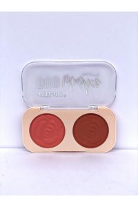 Aily Cosmetics Rose Duo Mat Toz Allık Paleti Kahverengi Pembe
