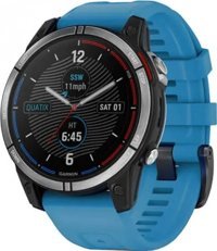 Garmin quatix 7 (010-02540-61) Su Geçirmez 47 mm Silikon Kordon Daire Unisex Akıllı Saat Mavi